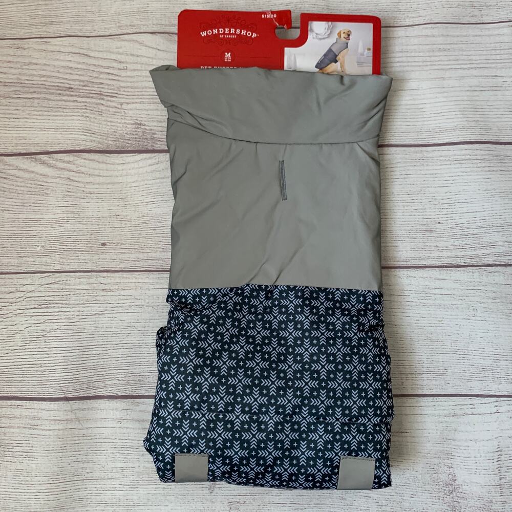 Wondershop at Target Gray Reflective Puffer Pet Vest Size M Up to 40lbs Cat Dog